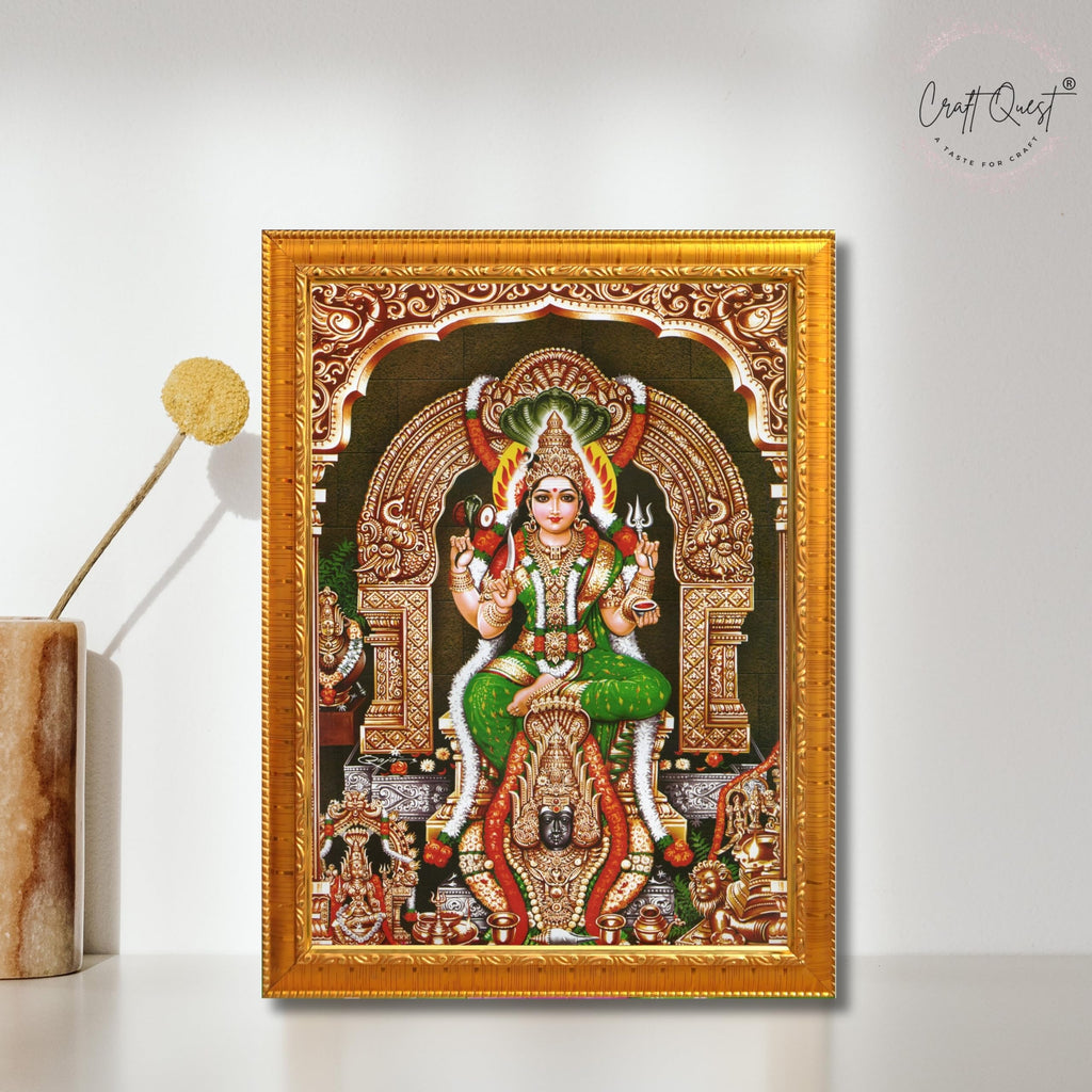 CRAFT QUEST Karumariamman Karu Mariamman Karumari Amman Wall Photo Frame | South God Picture Frame for Home, Office, Temple & Gifting, Decor