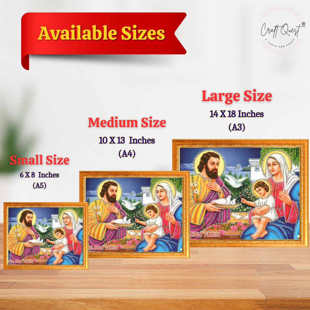 CRAFT QUEST Lord Jesus Christ Painting Aesthetic Hanging Photo Frame Decor for Living Room
