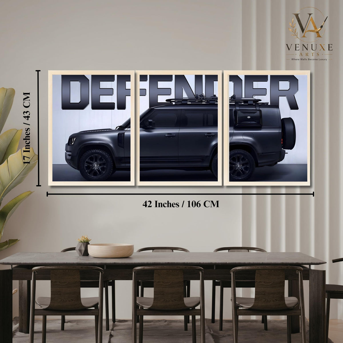 VENUXE ARTS Set Of 3 Big Sports Cars Framed Posters Gift Items for Boys Room Wall Decoration Bedroom Living Room Office Studio Décor | Car Poster Frame for Wall Décor