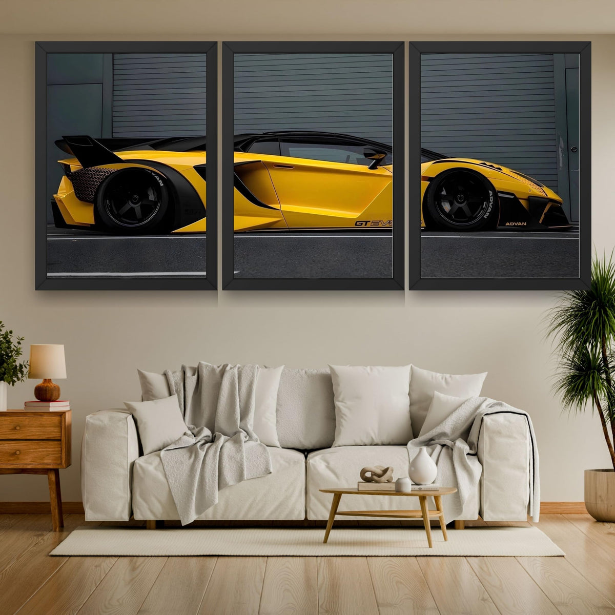 VENUXE ARTS Set Of 3 Big Sports Cars Framed Posters Gift Items for Boys Room Wall Decoration Bedroom Living Room Office Studio Décor | Car Poster Frame for Wall Décor