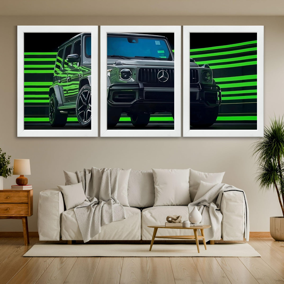 VENUXE ARTS Set Of 3 Big Sports Cars Framed Posters Gift Items for Boys Room Wall Decoration Bedroom Living Room Office Studio Décor | Car Poster Frame for Wall Décor