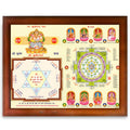 CRAFT QUEST Lord Kuber Yantra Laminated Photo Frame | Hindu Religious Wall Decor, Wealth & Prosperity Yantra for Puja | Ideal Spiritual Gift