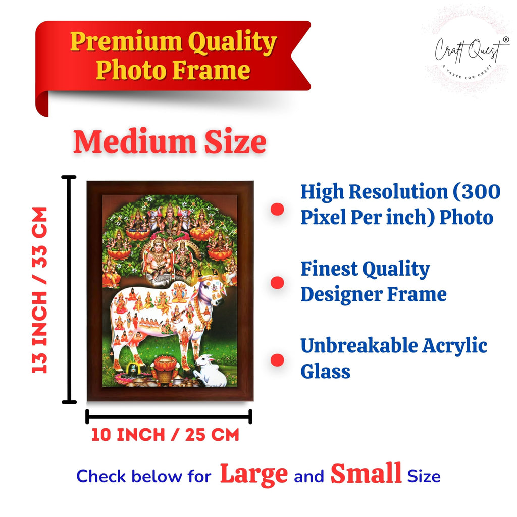 CRAFT QUEST Lord Kubera Swamy Kuber Kubera Wall Painting Framed, Religious Photo Frame, Home Decoration Gift Item