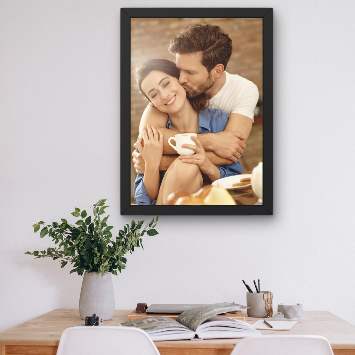 CRAFT QUEST Personalized Photo Frames With Acrylic sheet | Customized Photo Frame For Wall Decoration, Valentines day, Marriage, Birthday, Anniversary Gift Photo Frame With Your Own Picture Black