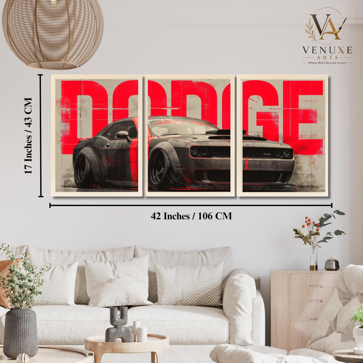 VENUXE ARTS Set Of 3 Big Sports Cars Framed Posters Gift Items for Boys Room Wall Decoration Bedroom Living Room Office Studio Décor | Car Poster Frame for Wall Décor