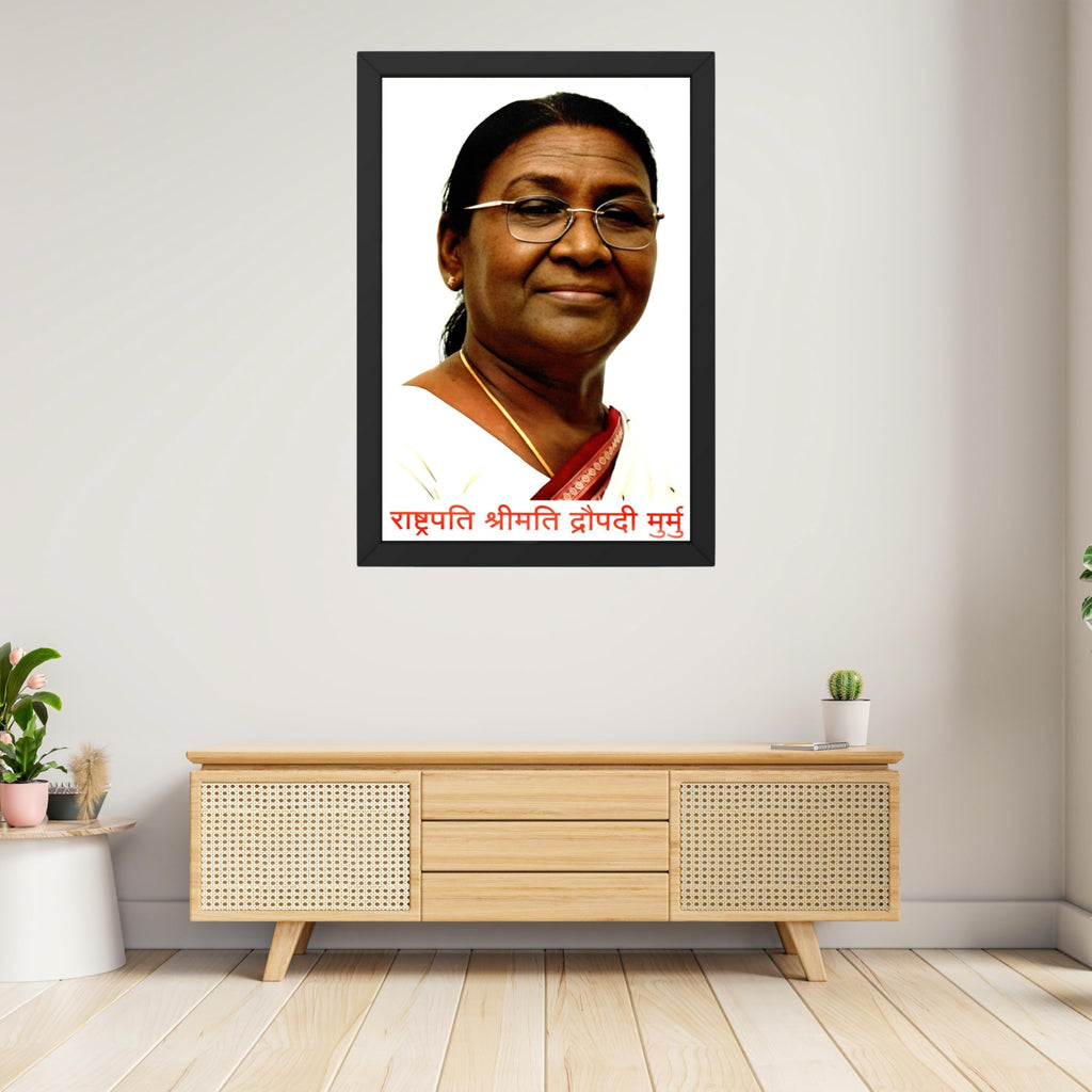 CRAFT QUEST President Droupadi Murmu Portrait Photo Frames With Acrylic Glass