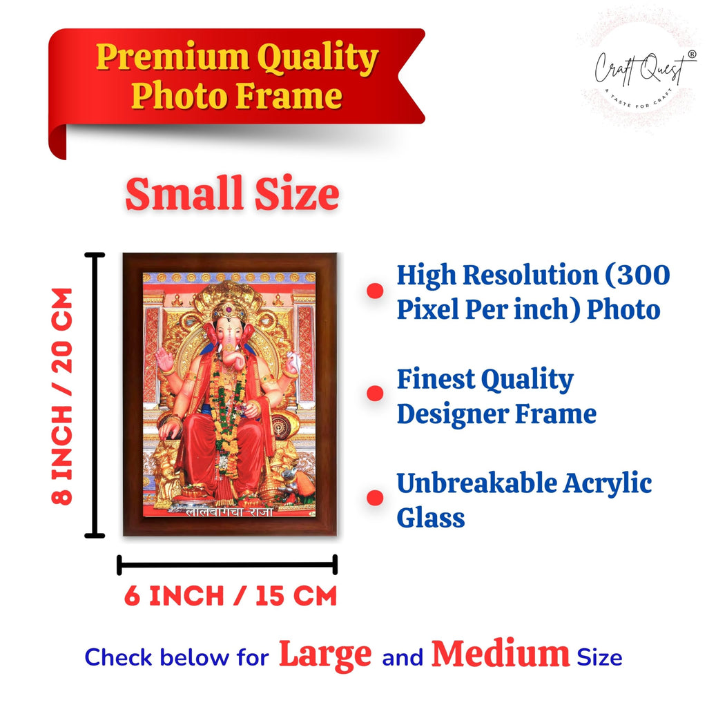 CRAFT QUEST Lord Ganesh ji Modern Wall Painting With Frame For Home and Office Decor,