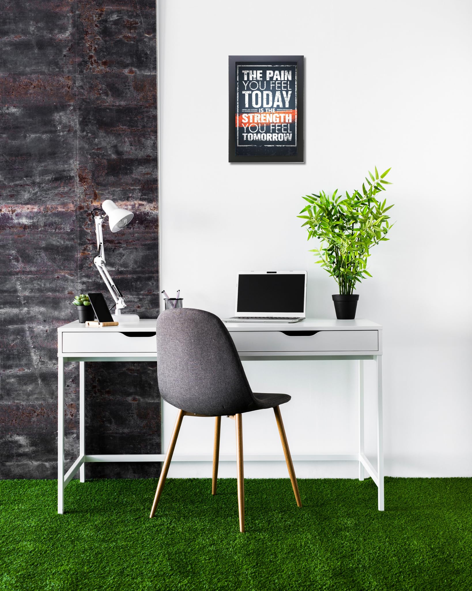 CRAFT QUEST Good Vibes Only Motivational Quote Wall Decor - Portrait, Wall Display (Black, 10x14 Inch Poster Frame for Home, Office and Study Room Frame with Poster)