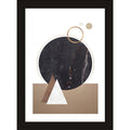 CRAFT QUEST Abstract Modern Techno Harmony Art Poster Frame for Home & Office Wall Decoration - Portrait, Wall Display (Black, 14x10 Inch Frame with Art Print) (Tropical Reverie)