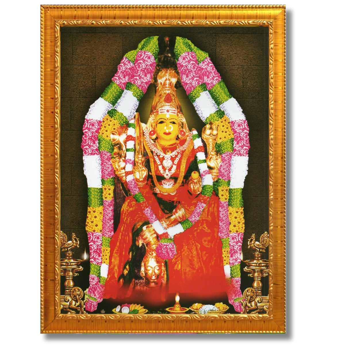 CRAFT QUEST Angala Parameswari Amman Angalamman Photo Frame For Walls, Room, Pooja,Home,Temple Décor Framed