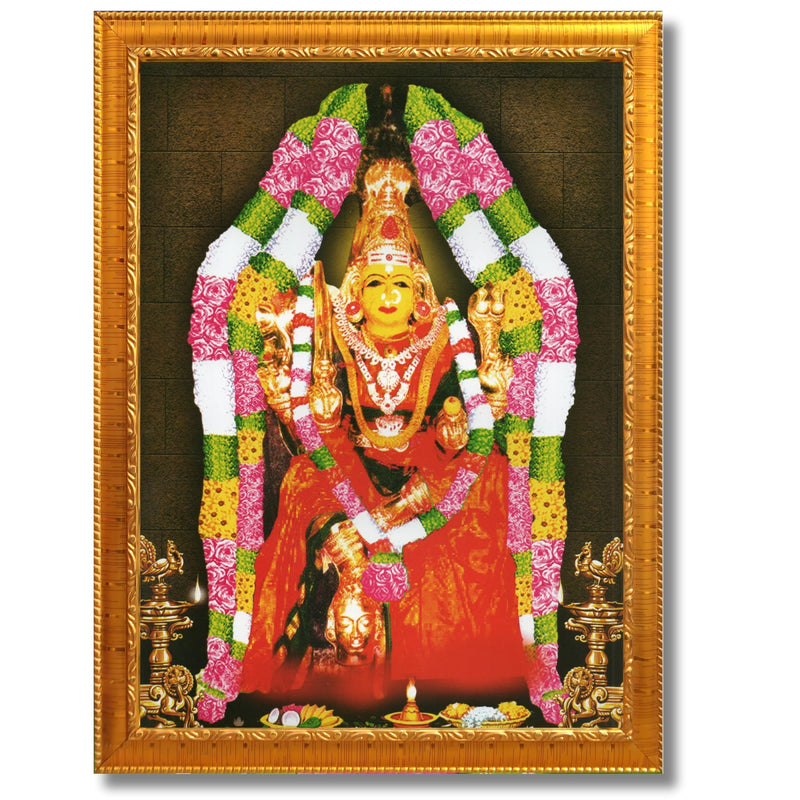 CRAFT QUEST Angala Parameswari Amman Angalamman Photo Frame For Walls, Room, Pooja,Home,Temple Décor Framed