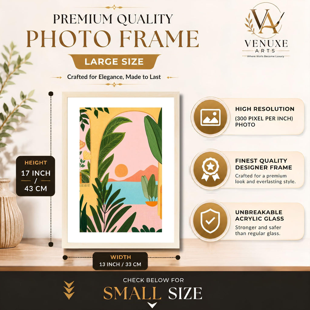 VENUXE ARTS Womens Contemporary Wall Art Posters for Home, Office, Study & Bedroom | Ready to Hang Framed Wall Decor | Positive Quote Prints | Gift for Friends & Family