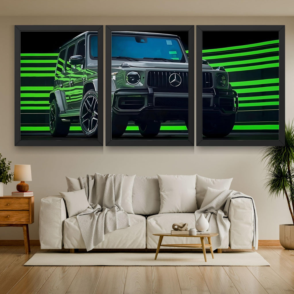 VENUXE ARTS Set Of 3 Big Sports Cars Framed Posters Gift Items for Boys Room Wall Decoration Bedroom Living Room Office Studio Décor | Car Poster Frame for Wall Décor