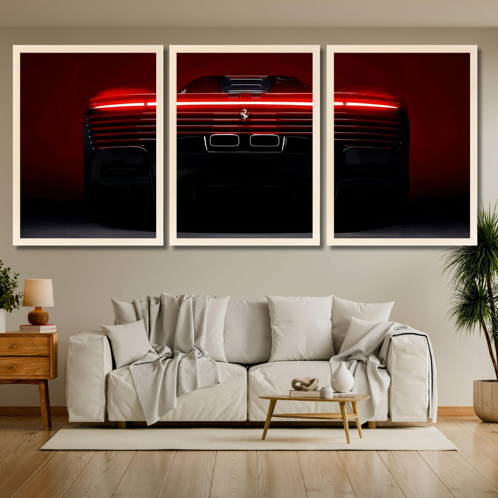 VENUXE ARTS Set Of 3 Big Sports Cars Framed Posters Gift Items for Boys Room Wall Decoration Bedroom Living Room Office Studio Décor | Car Poster Frame for Wall Décor