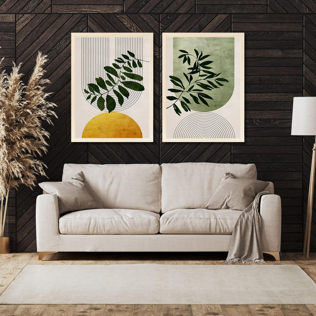 CRAFT QUEST Set of 2 piece Wall Art poster Frame Painting for Wall Decoration With Acrylic Glass, living room, Home, Office, Restraunt