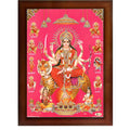CRAFT QUEST Durga Maa Mata Goddess Nav Navadurga Navdurga Wall Painting Framed Home Décor