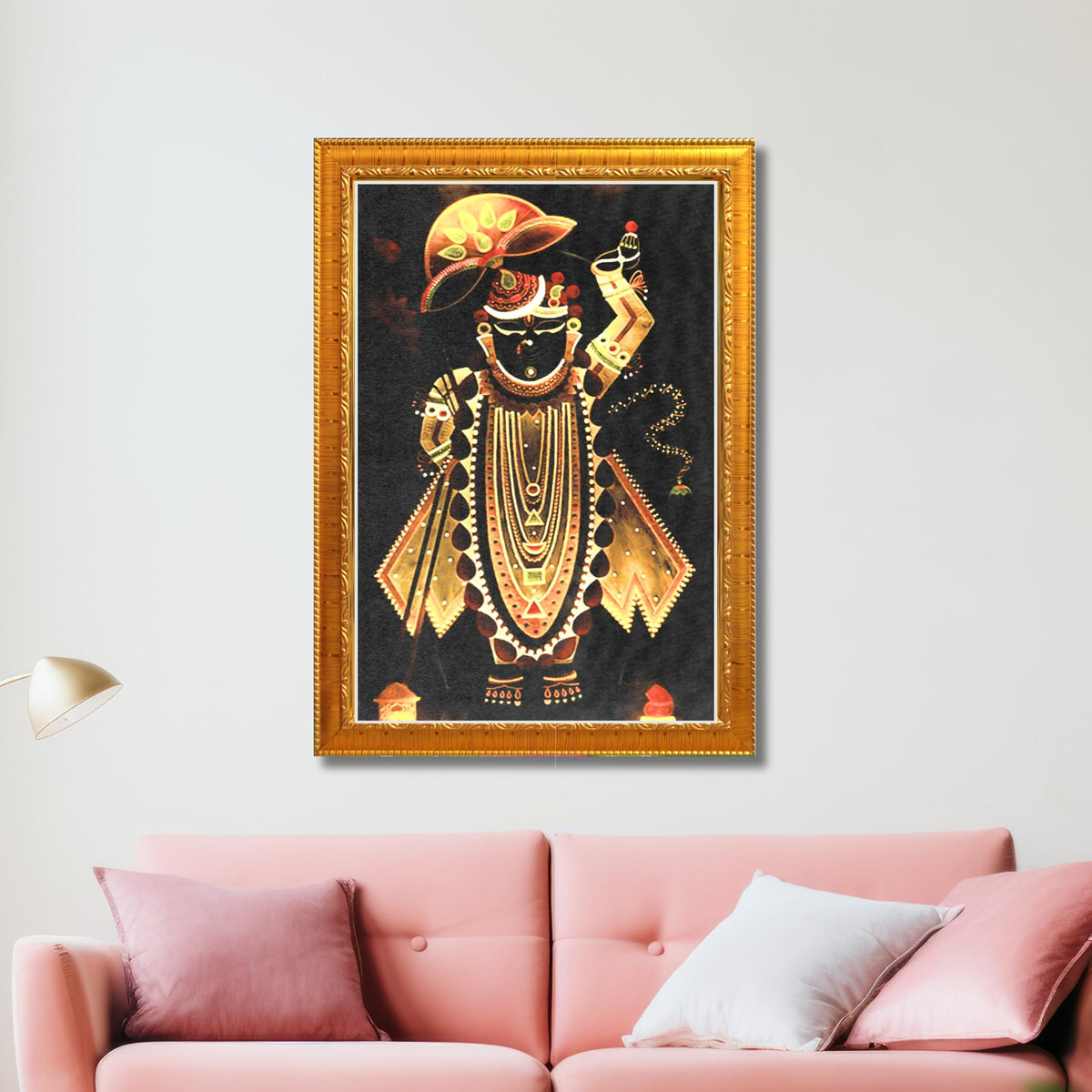 CRAFT QUEST Shreenath ji shree nathaji Photo Frame for Wall Hanging/Gift/Temple/puja Room/Home Decor Frame with Unbreakable Acrylic Glass
