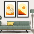 CRAFT QUEST Wall Art Decor Paintings | Set of 2 Floral Wall Art Frames for Home Decoration | Perfect for Living Room, Bedroom & Office