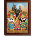 CRAFT QUEST Jagannath Wall Hanging Photo Frame for Pooja Room, Hindu Spiritual Frame for Home, God Temple Decor Gift Item