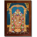 CRAFT QUEST Lord Tirupati Balaji Lakshmi Venkateshwara Swamy Wall Painting Framed Home Room Decor