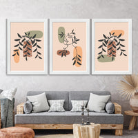 CRAFT QUEST Wall Art Decor Paintings | Set of 3 BOHO Wall Art Frames for Home Decoratio | Ideal for Living Room, Offices & Bedroom