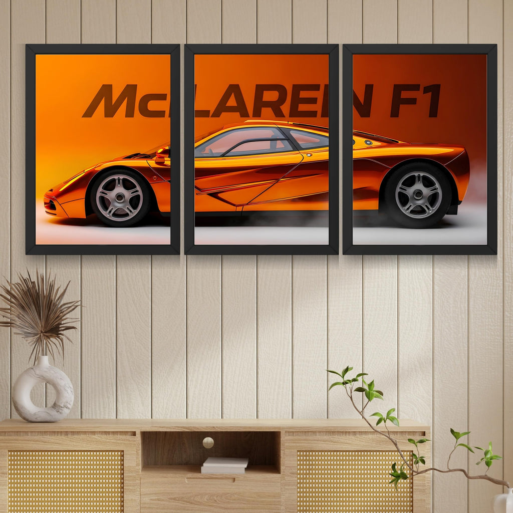 VENUXE ARTS Set Of 3 Big Sports Cars Framed Posters Gift Items for Boys Room Wall Decoration Bedroom, Living Room, Office, Studio Décor | Car Poster Frame for Wall Décor