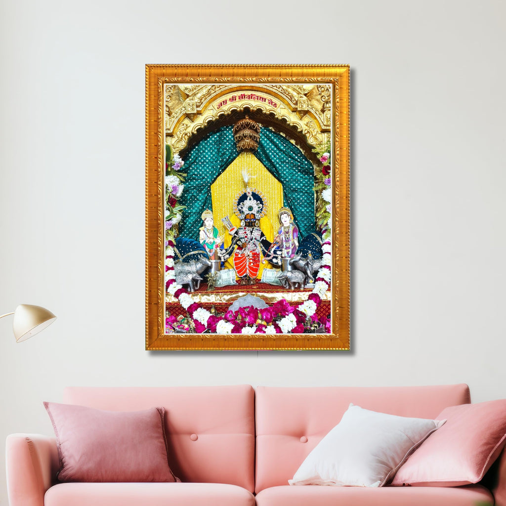 CRAFT QUEST ShrI Sanwaliya Seth Shringaar Darshan Religious Photo Frame