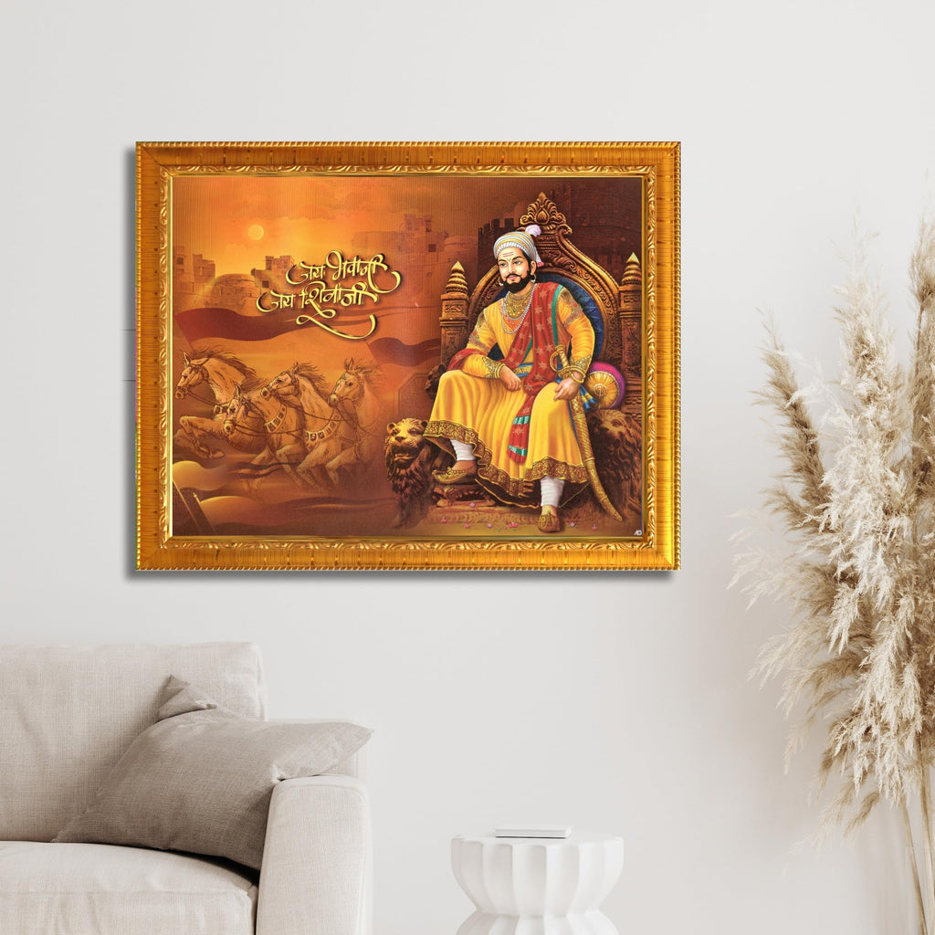 CRAFT QUEST Shri Shivaji Maharaj Wall Photo Frame | Lightweight | Home Decoration Item | Best Gifting Option