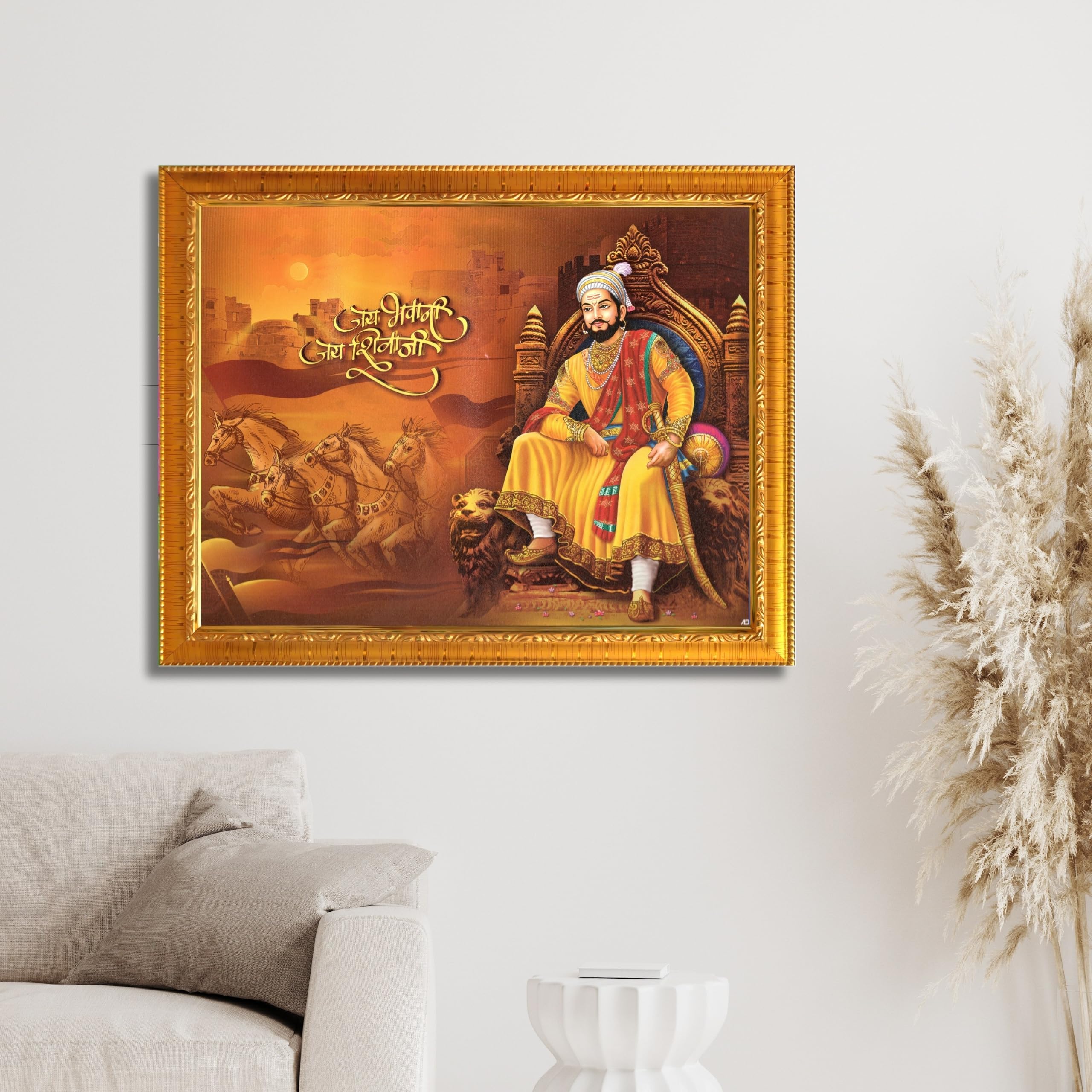 CRAFT QUEST Shri Shivaji Maharaj Wall Photo Frame | Lightweight | Home Decoration Item | Best Gifting Option