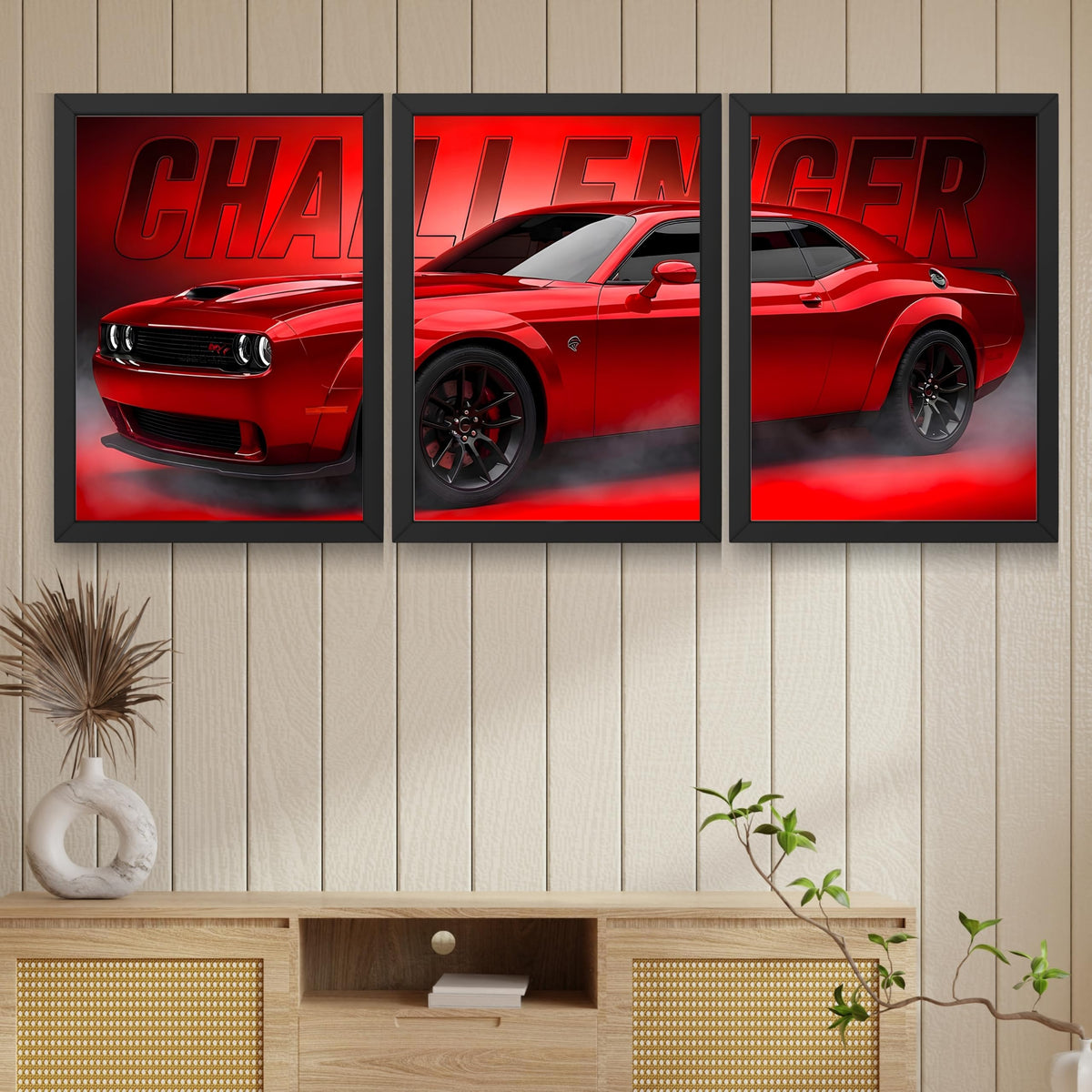 VENUXE ARTS Set Of 3 Big Sports Cars Framed Posters Gift Items for Boys Room Wall Decoration Bedroom, Living Room, Office, Studio Décor | Car Poster Frame for Wall Décor