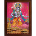 Craft Quest Ayodhya Ram Mandir Photo Frame For Wall Decoration Gift Item Painting/Shree Ram Darbar Photo Frame (14 inch X 10 inch, Brown, Religious)