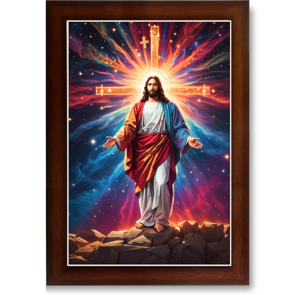 CRAFT QUEST Jesus Christ Photo Frame Jesus Wall Painting Spiritual Christian Wall Décor Item for Room and Prayer