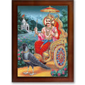 CRAFT QUEST Shani Dev Photo Frame Religious Framed Painting