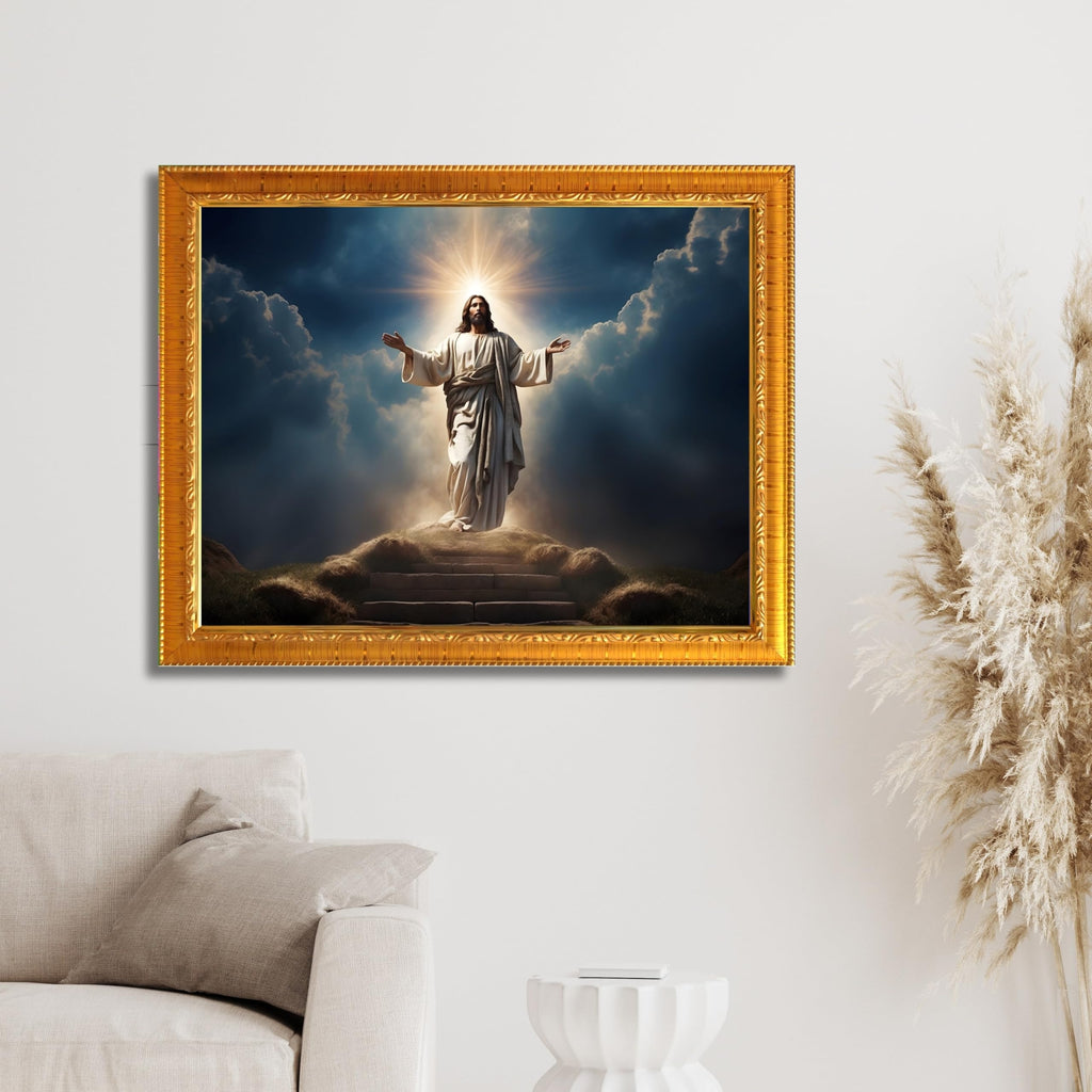 CRAFT QUEST Jesus Christ Photo Frame | Decorative Picture for Gifts, Home Decor | Jesus Painting, Religious Photo Frame