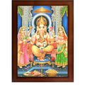 CRAFT QUEST Lord Ganesha Ganpati ji Modern Wall Painting With Frame For Pooja, Home and Office Decor,