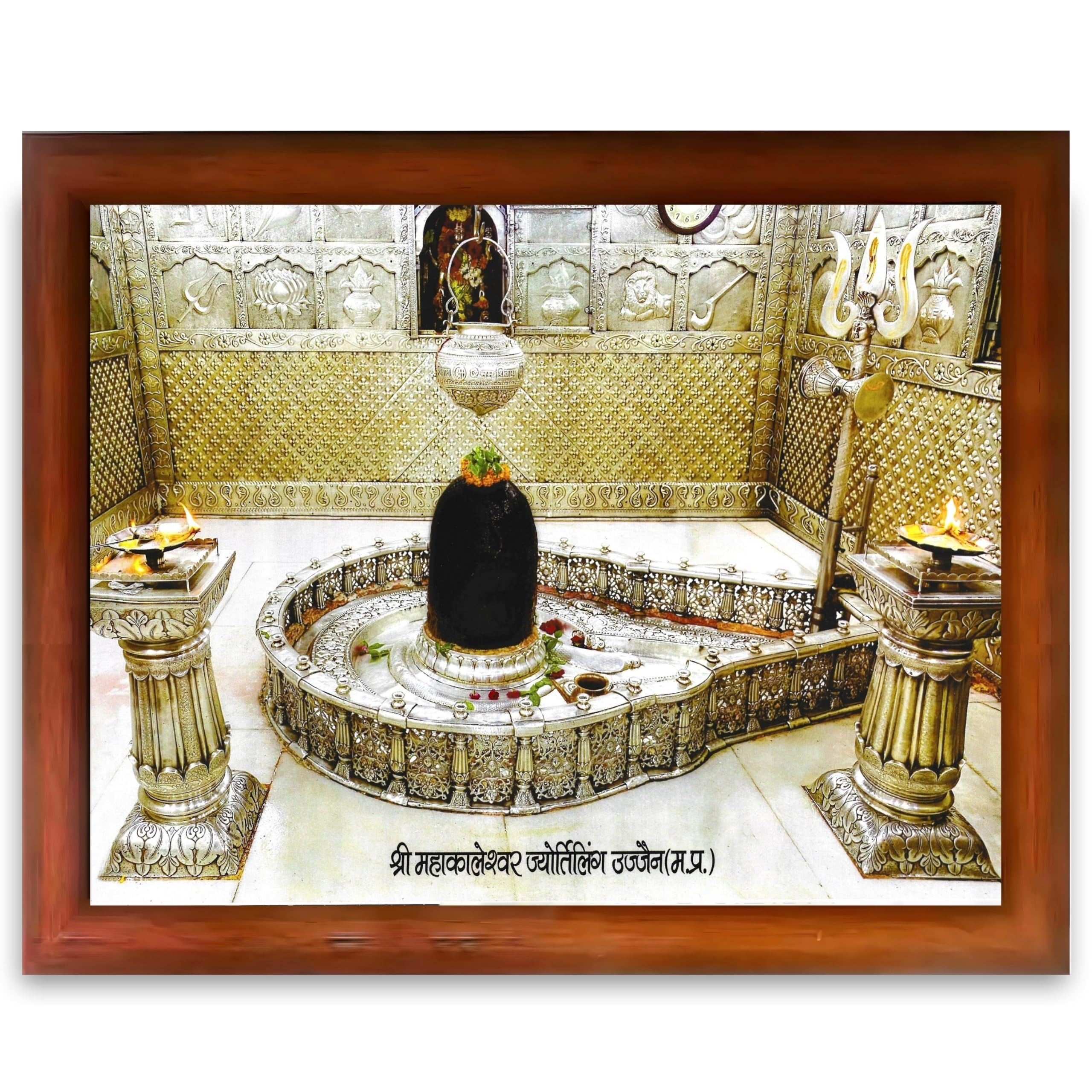 CRAFT QUEST Mahakaleshwar Shivling Photo Frame Mahadev Shiva Bholenath Mahakal Photo Frame, Religious Photo Frame
