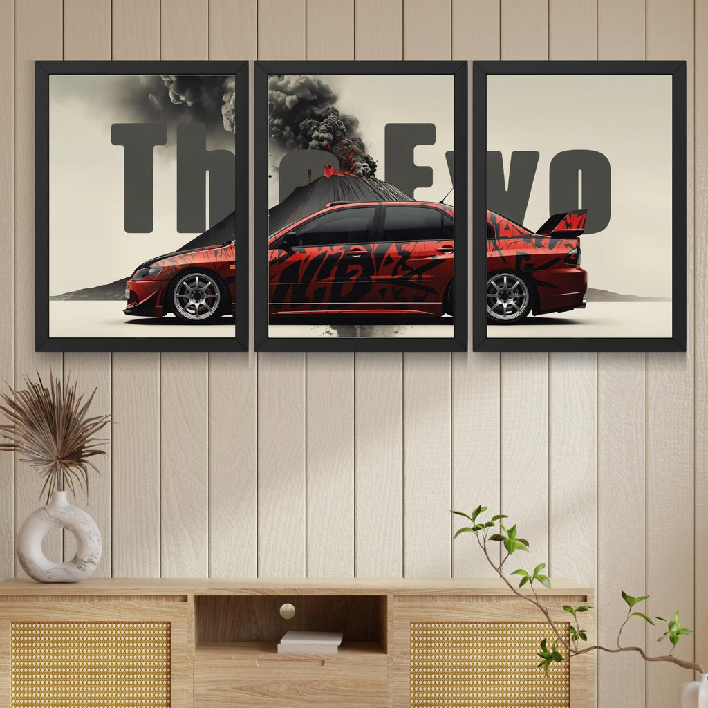 VENUXE ARTS Set Of 3 Big Sports Cars Framed Posters Gift Items for Boys Room Wall Decoration Bedroom Living Room Office Studio Décor | Car Poster Frame for Wall Décor