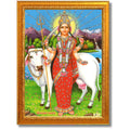CRAFT QUEST Gatrad Devi Maa Mata Ji Mataji Wall Painting For Home Decor wooden framed