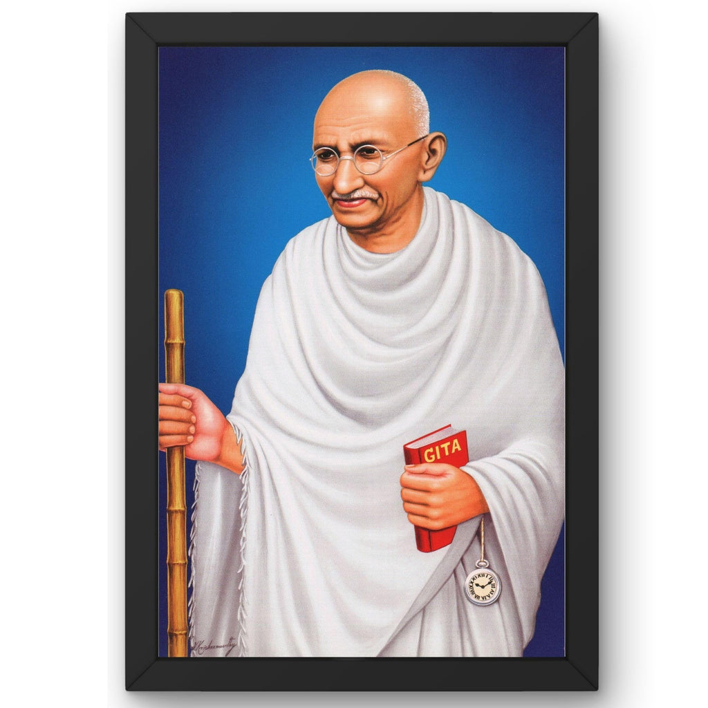CRAFT QUEST Great Freedom fighter | Mahatma Gandhi Photo Frame | Canvas Painting