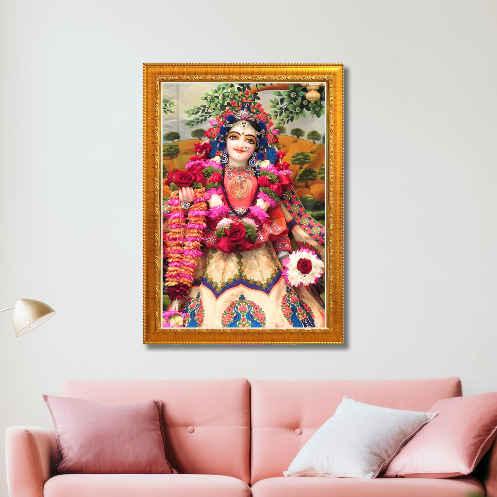 CRAFT QUEST Shri Radha Rani Shringaar Darshan in Vrindavan Frame