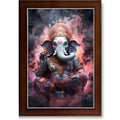 CRAFT QUEST God Ganesh Ganpati ji Hanging Wall Painting Framed For Home Décor