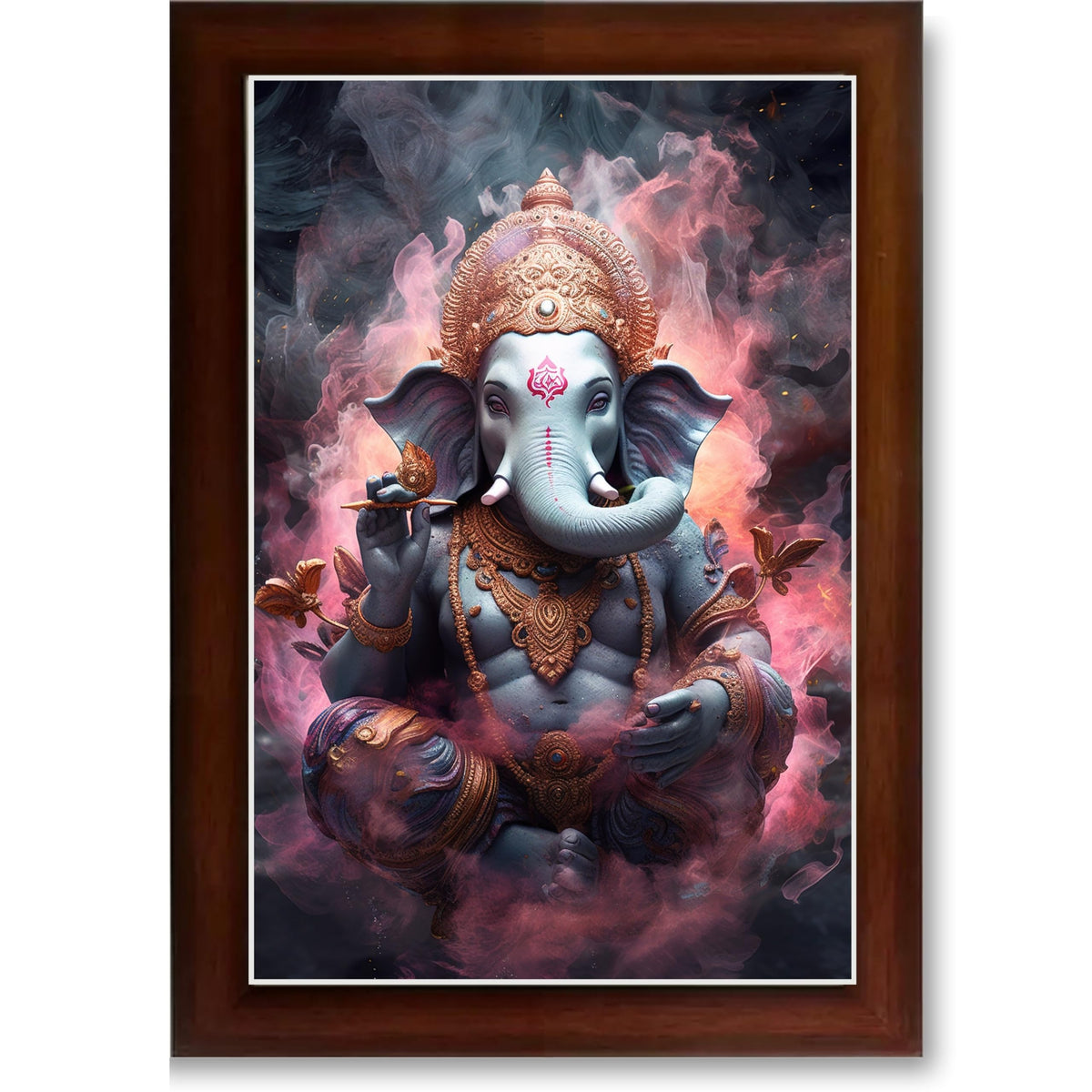 CRAFT QUEST God Ganesh Ganpati ji Hanging Wall Painting Framed For Home Décor