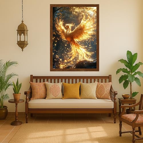 DIVARTH Phoenix Bird Vastu Painting – Wall Art for Living Room, Bedroom & Office