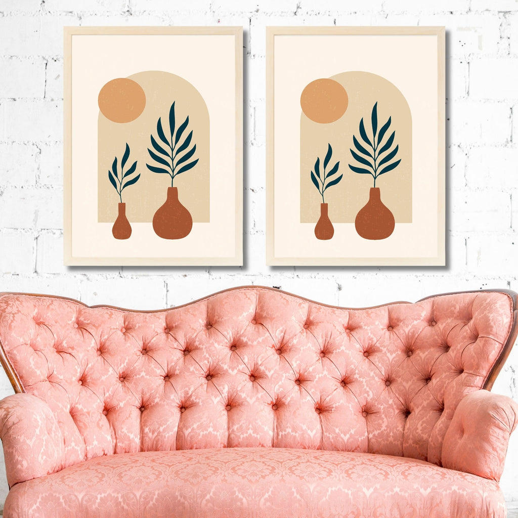 CRAFT QUEST 2 Piece Set of Wall Art poster Frame Painting for Wall Decoration With Acrylic Glass, living room, Home, Restraunt, Office