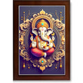 CRAFT QUEST Ganesh Ganpati Ganesha Art Framed Painting Ready to Hang and Wall Home Decor