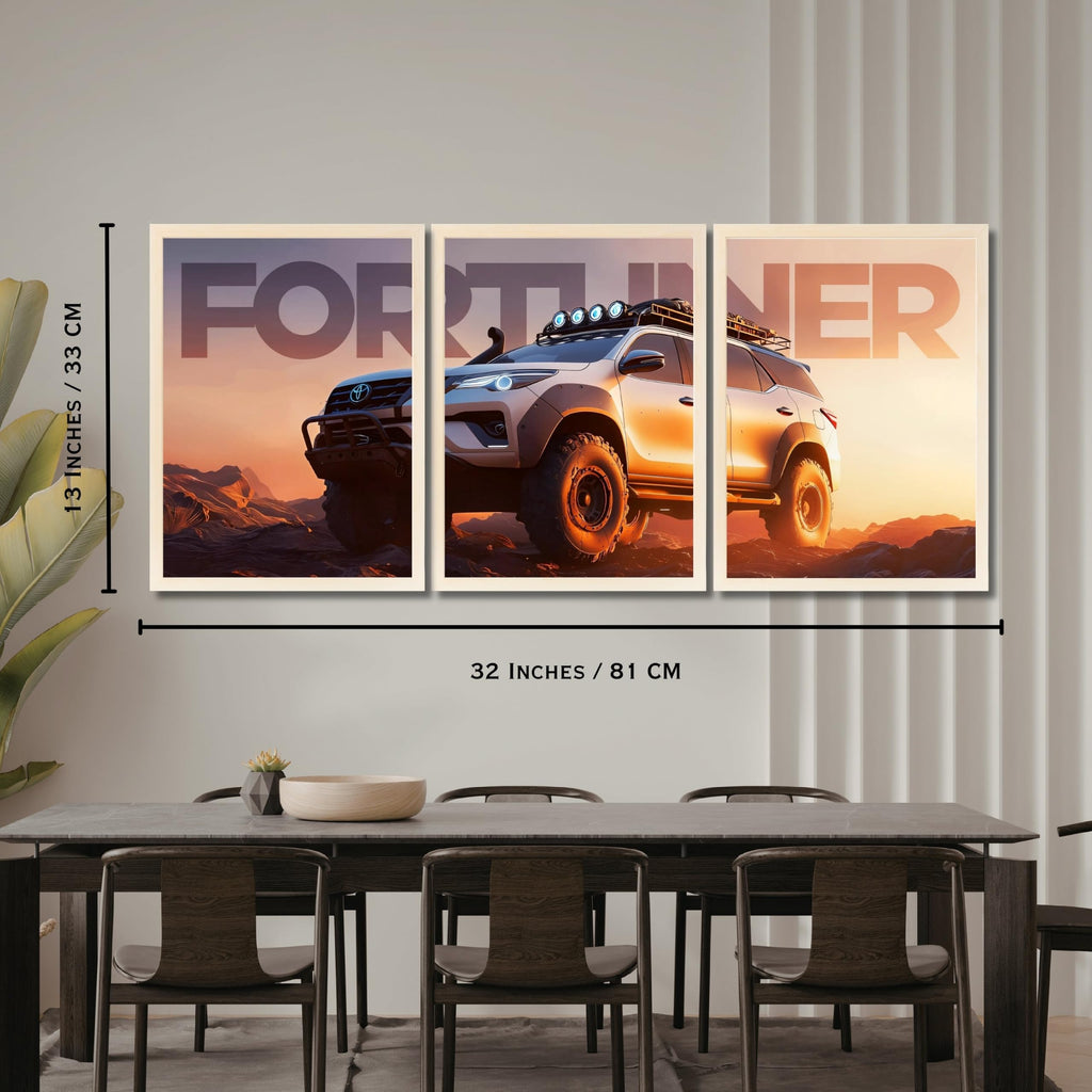 VENUXE ARTS Set Of 3 Big Sports Cars Framed Posters Gift Items for Boys Room Wall Decoration Bedroom Living Room Office Studio Décor | Car Poster Frame for Wall Décor