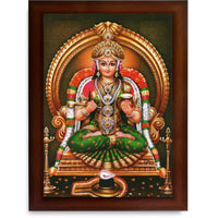 CRAFT QUEST Shiva & Maa Annapurna devi sitting on throne photo frame with Acrylic Glass for Kitchen, Food & Prosperity Blessing Hindu