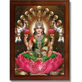 CRAFT QUEST Goddess Lakshmi Mata Laxmi Maa Wall Painting Photo Framed | Acrylic Glass, Lightweight & Waterproof | Ideal for Home, Office, Temple & Puja Room, Wall Decor