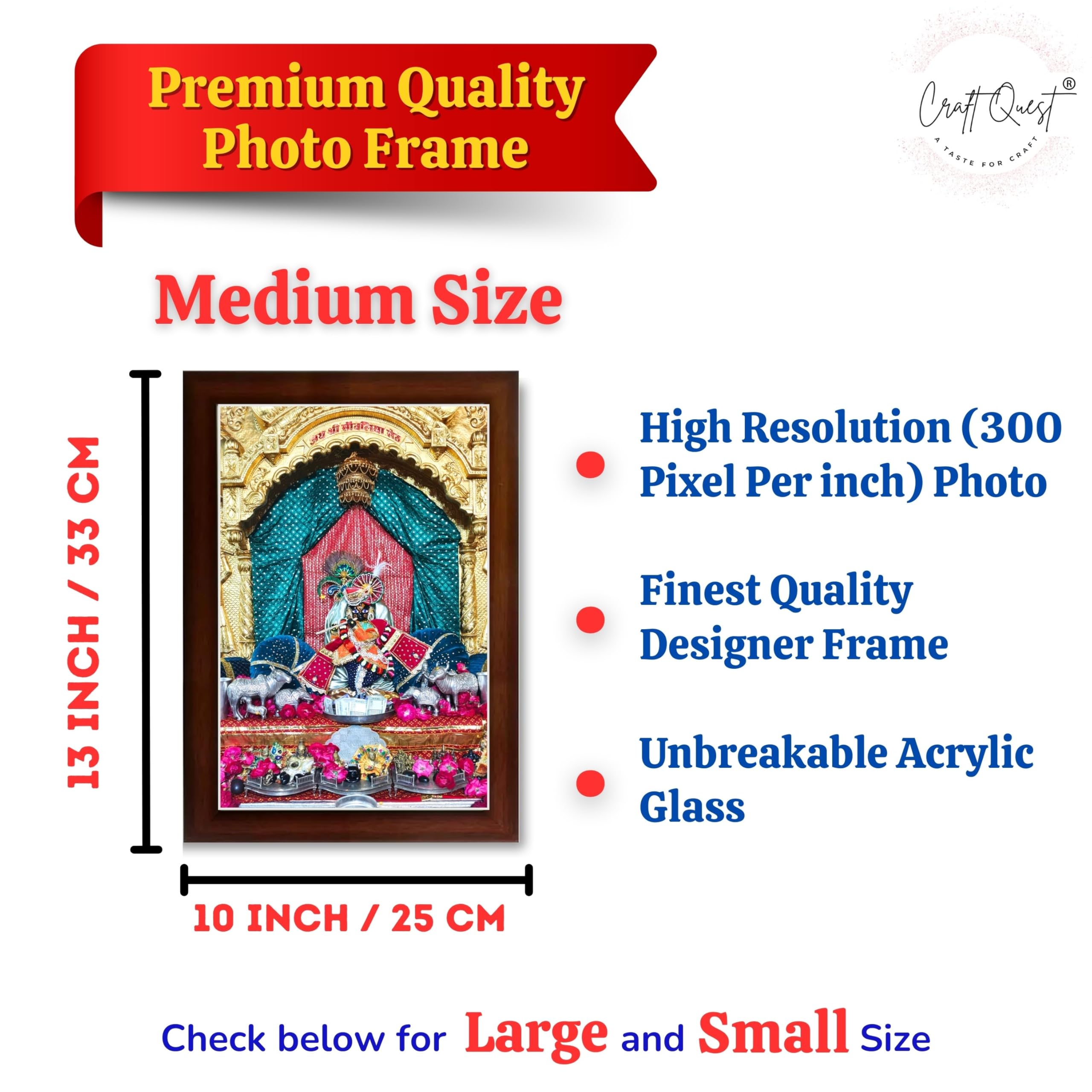 CRAFT QUEST Shree Sanwaliya Seth Shringaar Darshan Religious Photo Frame