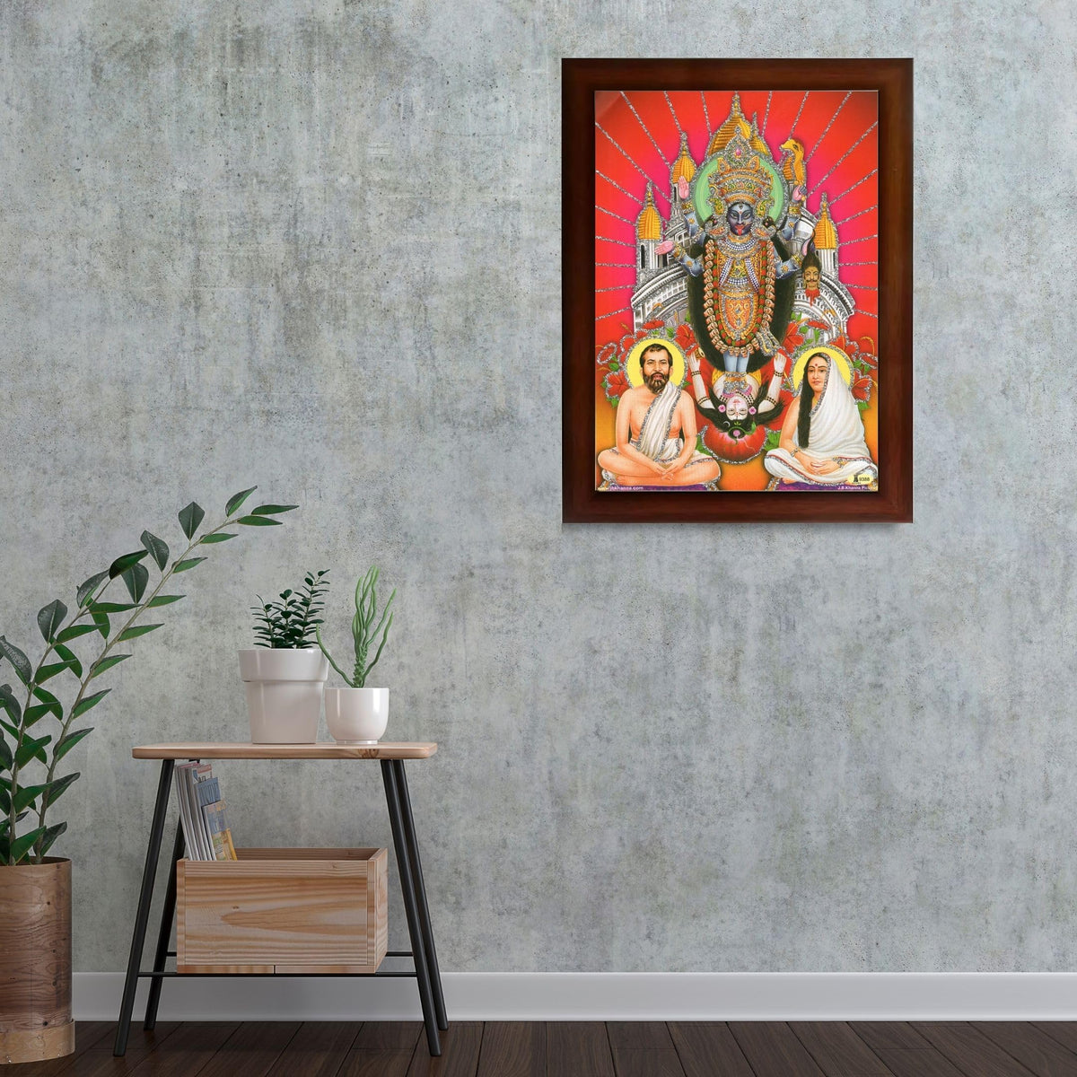 CRAFT QUEST Kali Mata photo with frame, God Religious Framed With Acrylic Glass